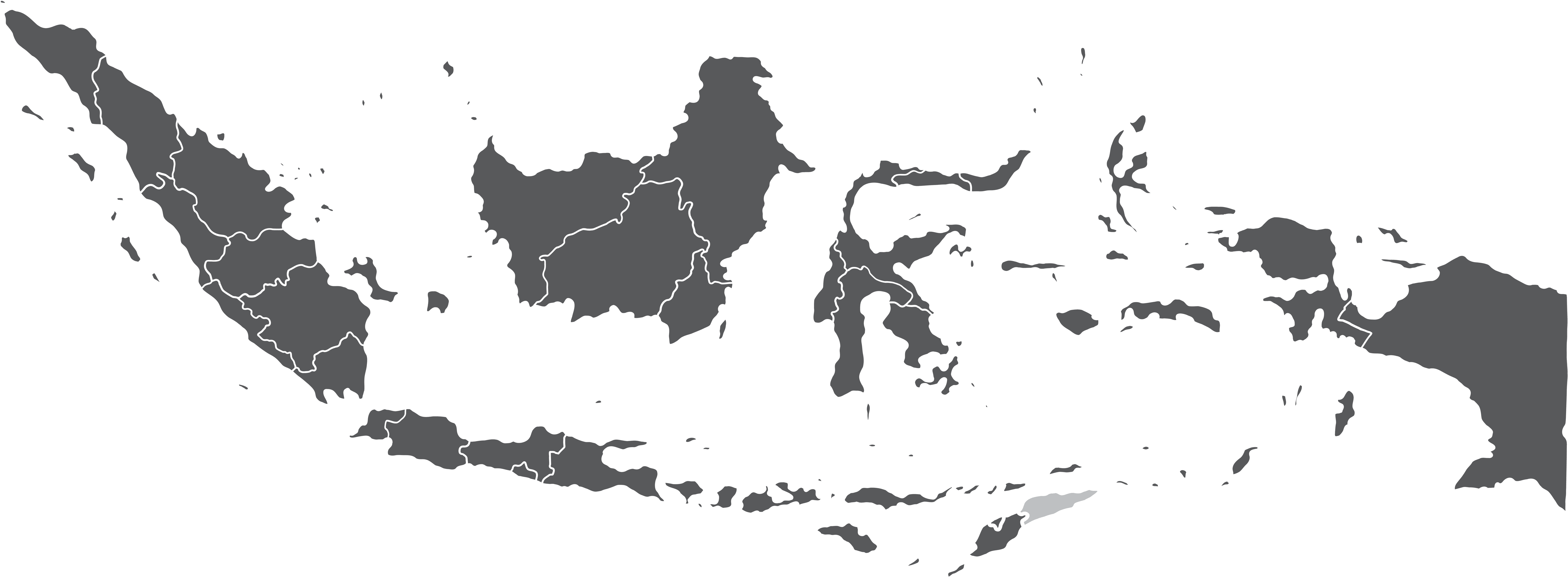 Peta Indonesia untuk pengiriman Toko Bahan Kaos Almegatex